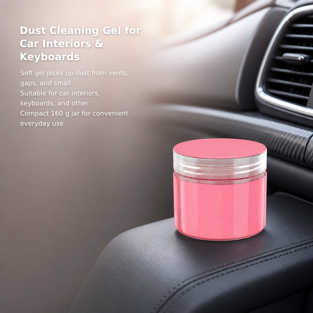 Rose-Scented Car Cleaning Gel – 160 g