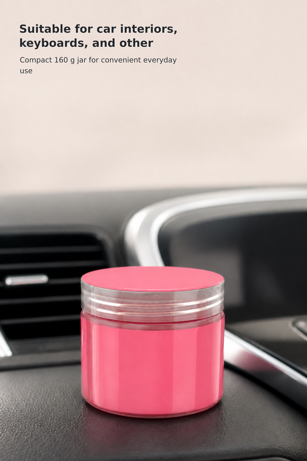 Rose-Scented Car Cleaning Gel – 160 g